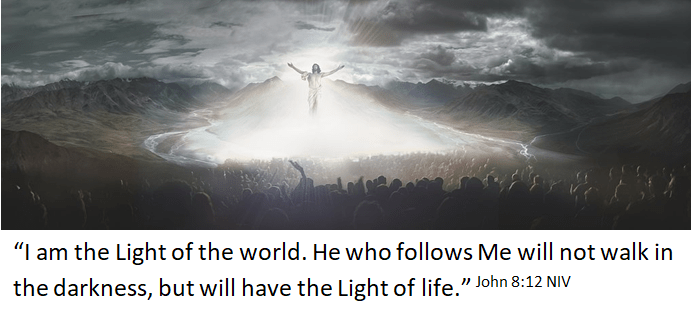 He is our light in the darkness