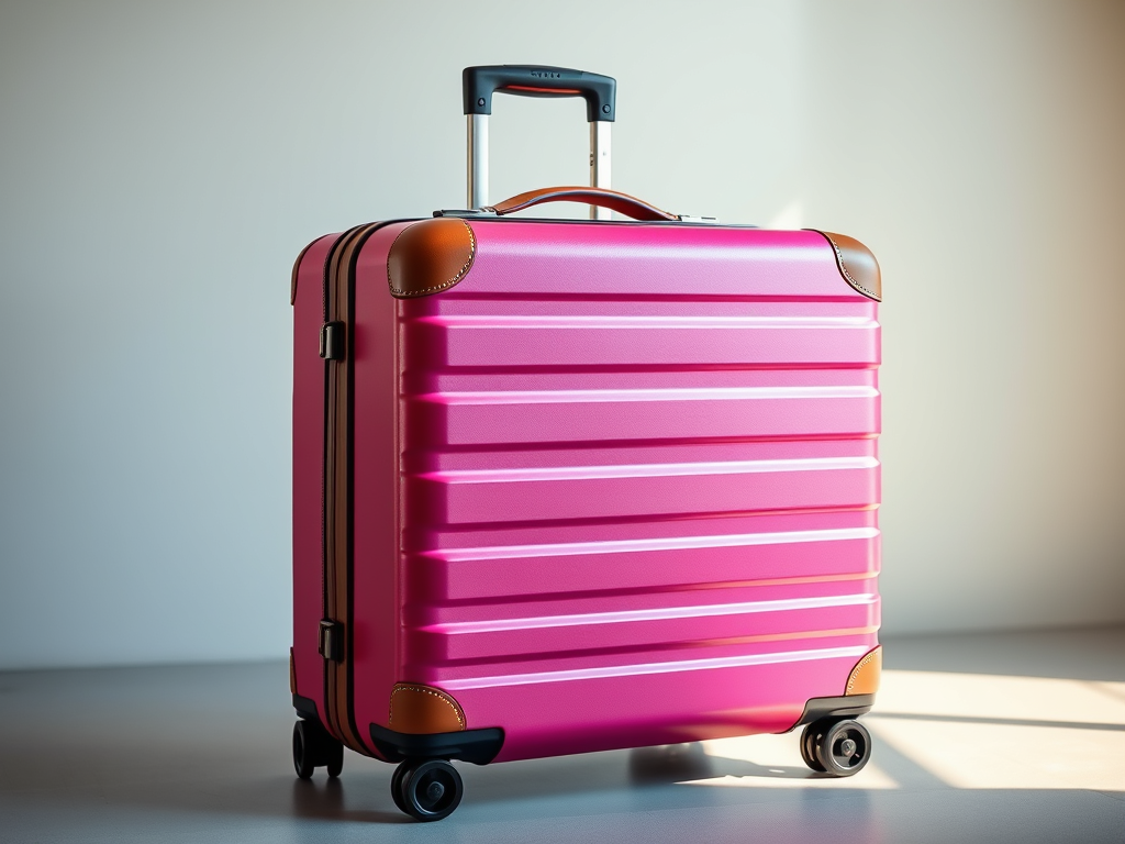 pink suitcase
