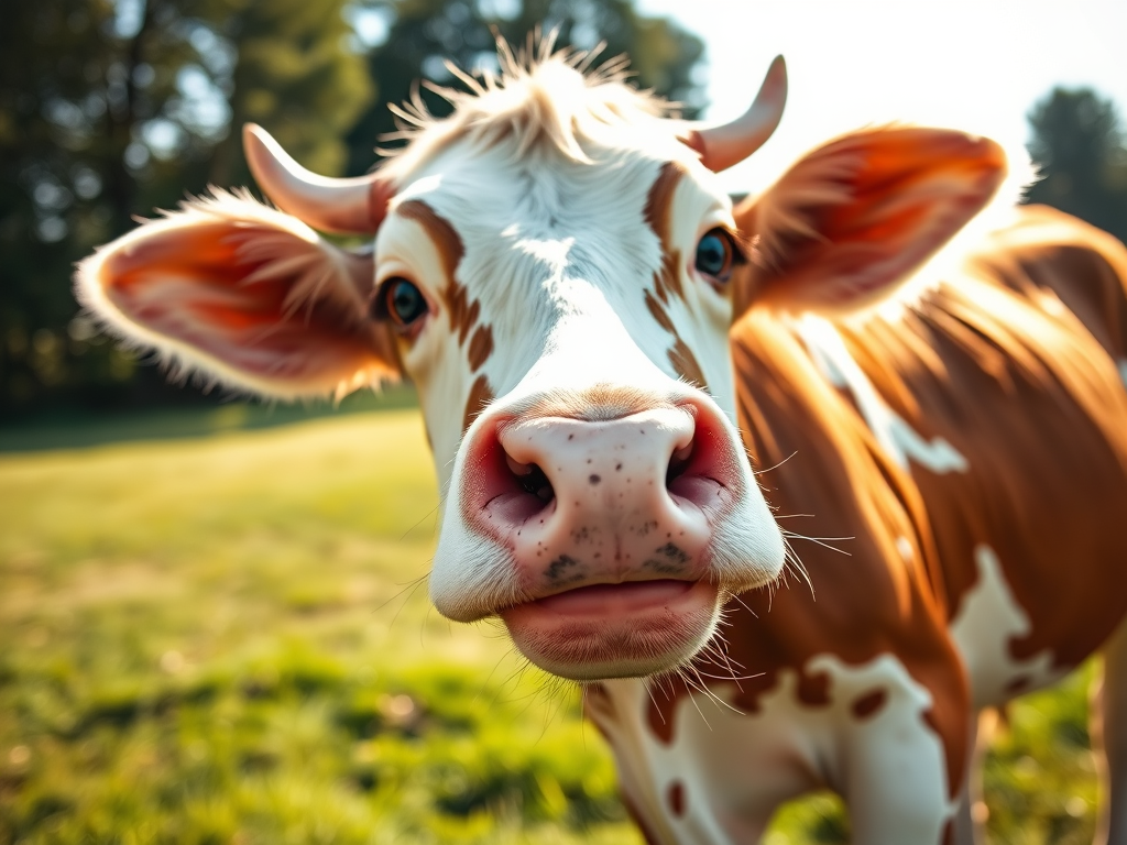 funny cow looking at you