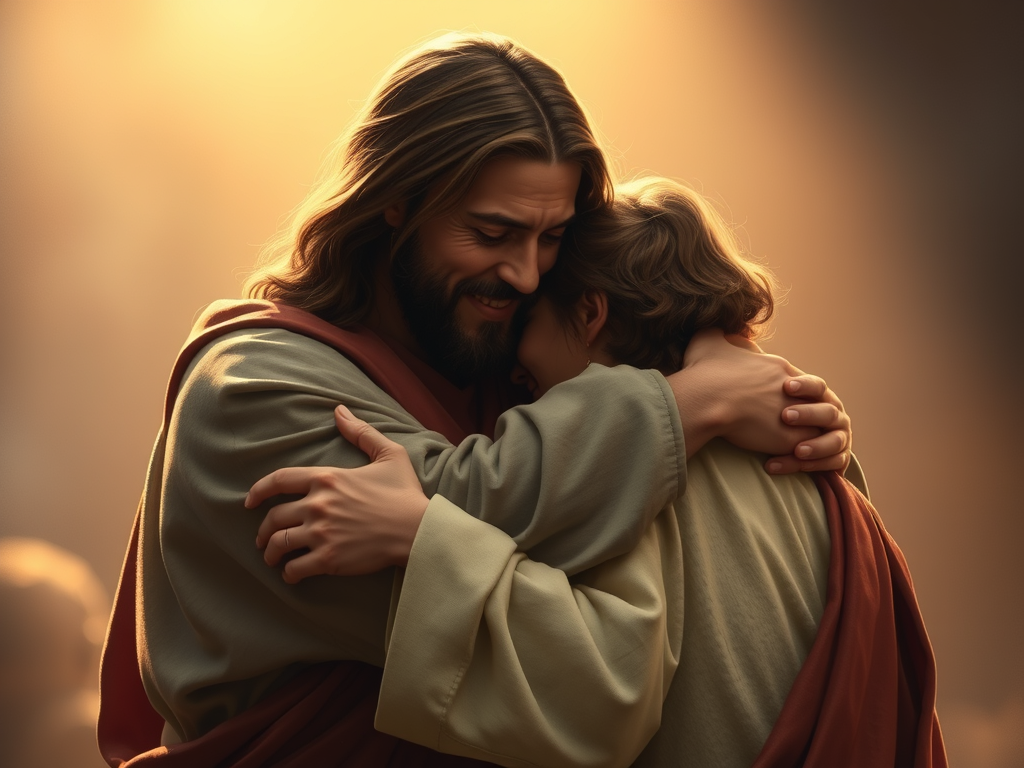 jesus hug