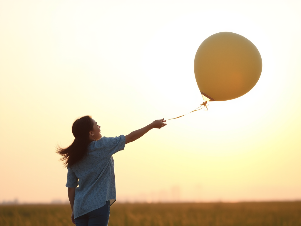 Letting go of a balloon 