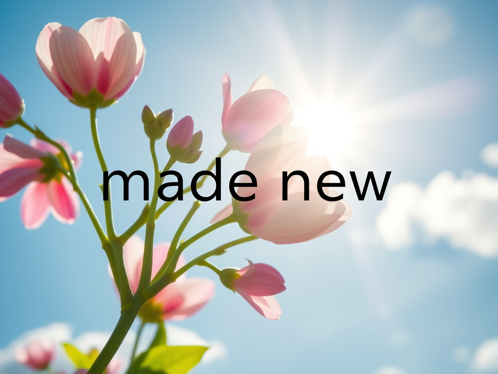 made new sunlight behind flowers