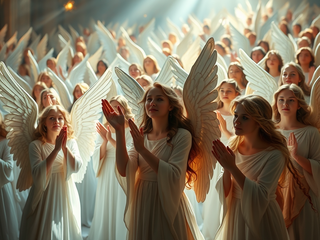 angels worshiping 
